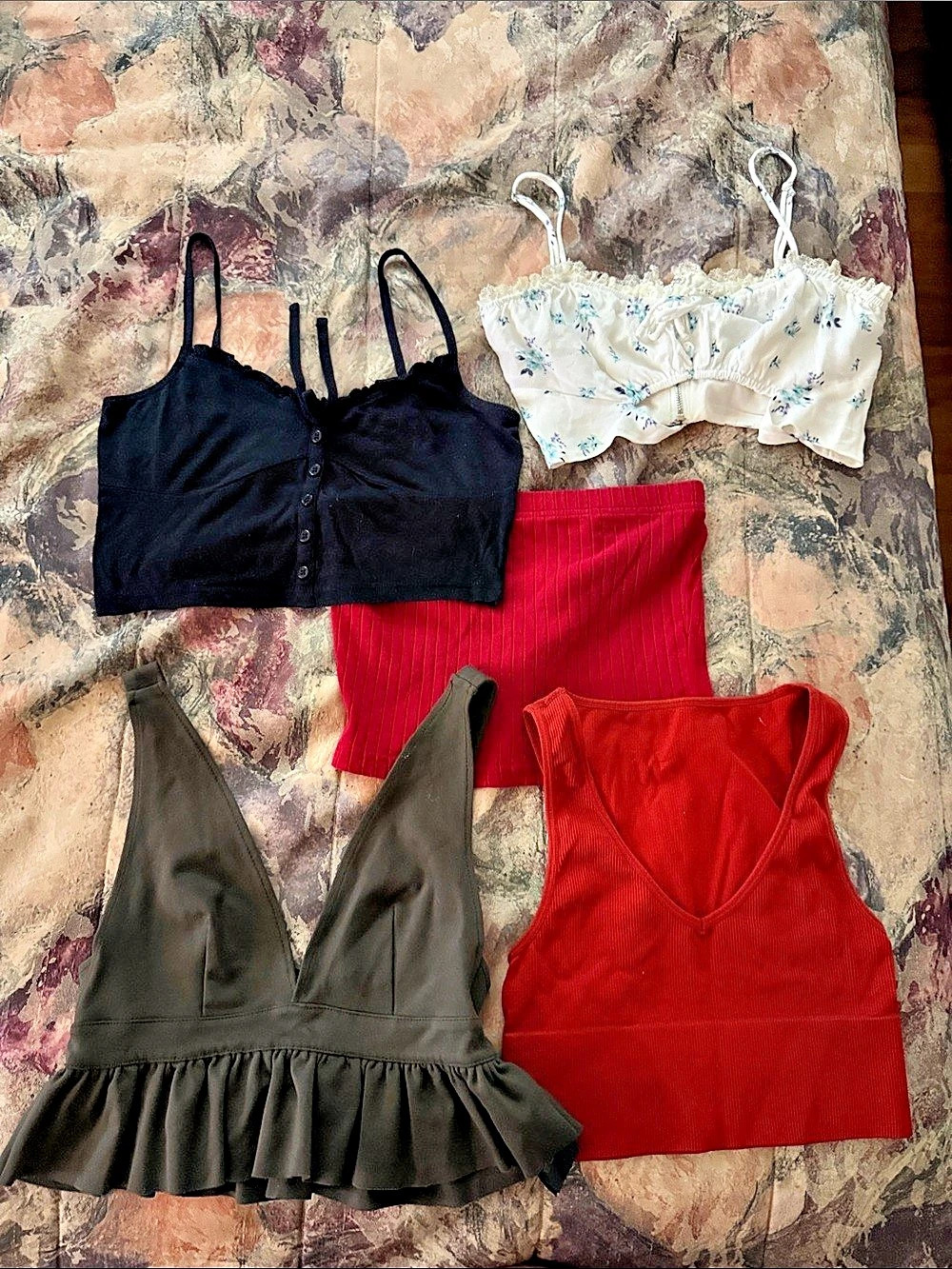Brandy Melville Tiffany Tank Floral Mix Clothing Lot